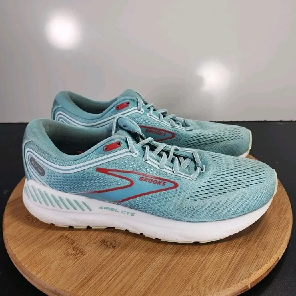 Womens Brooks Ariel GTS Low Sz 9 008930 Blue Red Running Athletic Sneakers Shoes